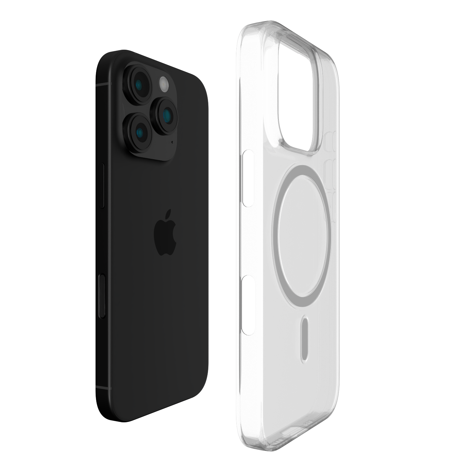 Āsenaru Airlite Magsafe Thin Case, casing polikarbonat bening untuk iPhone, dengan ketebalan 0,5 mm, memberikan perlindungan ramping dan tidak mencolok dengan kompatibilitas magsafe.