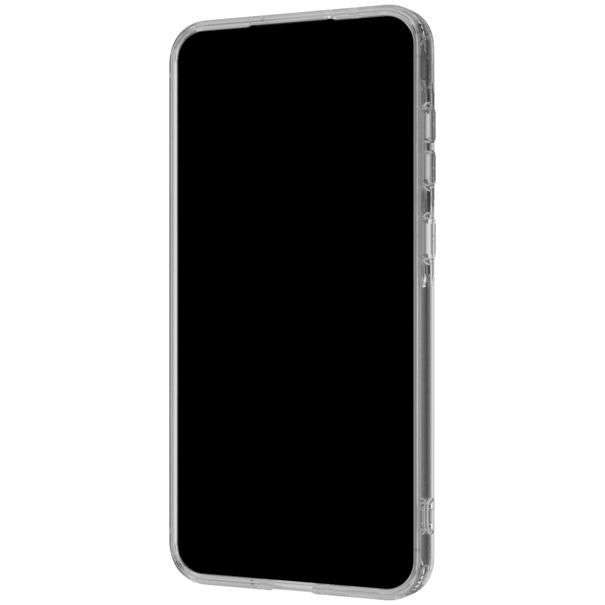 The Āsenaru Lite Hybrid Case, a slim 1.3mm Galaxy A56 case with transparent TPU bumpers and a rigid polycarbonate back, showcasing full protection.