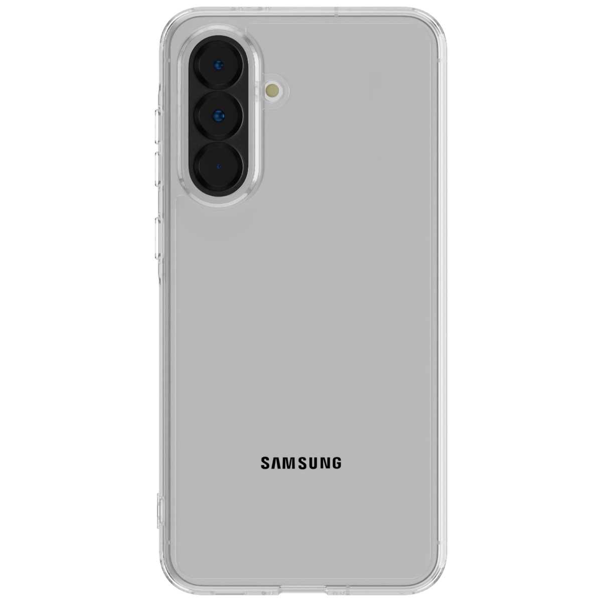 The Āsenaru Lite Hybrid Case, a slim 1.3mm Galaxy A56 case with transparent TPU bumpers and a rigid polycarbonate back, showcasing full protection.