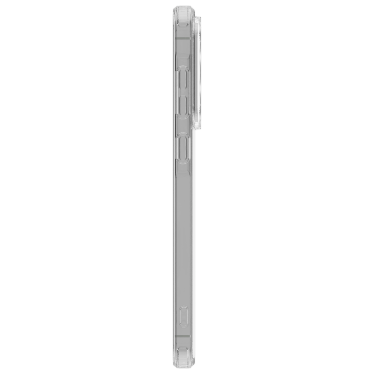 The Āsenaru Lite Hybrid Case, a slim 1.3mm Galaxy A56 case with transparent TPU bumpers and a rigid polycarbonate back, showcasing full protection.