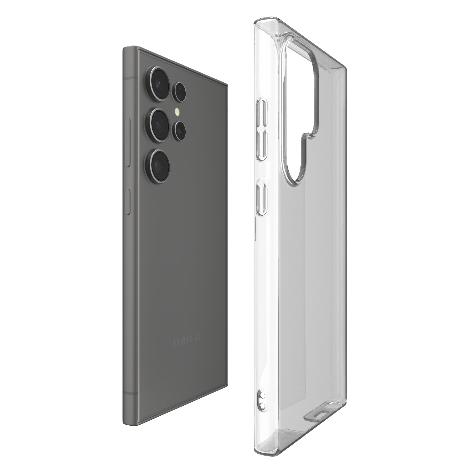 Image of the Āsenaru Airlite Thin Case, a crystal-clear polycarbonate case Samsung Galaxy, with a 0.5mm thickness, providing slim and unobtrusive protection.