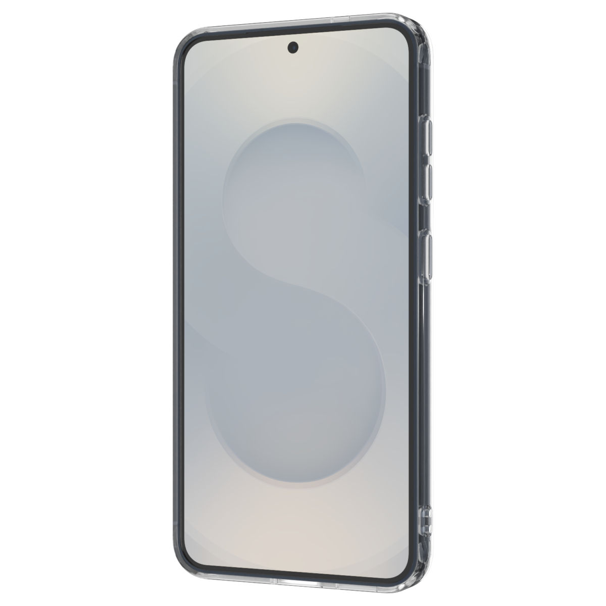 The Āsenaru Lite Hybrid Magsafe Case, a slim 1.3mm Galaxy S25 case with transparent TPU bumpers and a rigid polycarbonate back, showcasing full protection and MagSafe compatibility.