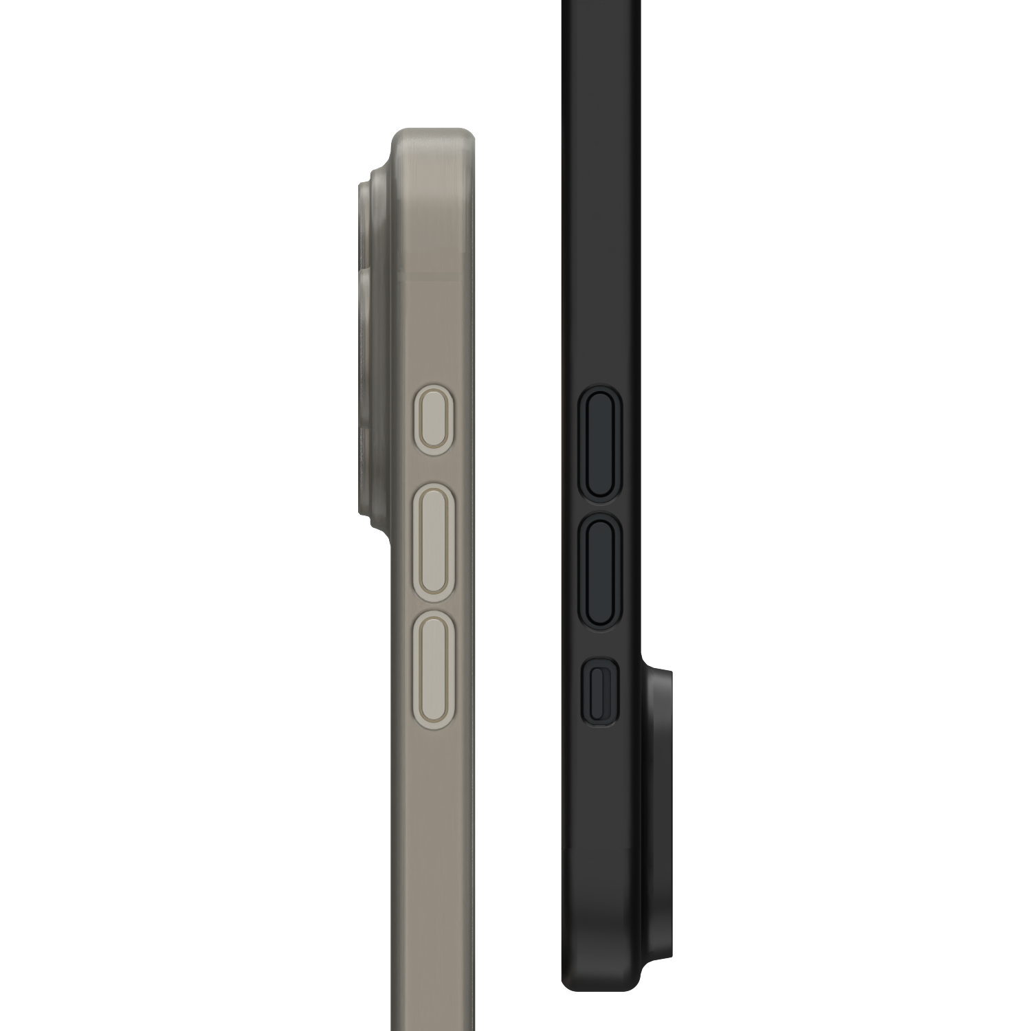 Close-up of the Āsenaru Signature Super Slim Case, an ultra-thin 0.35mm iPhone case available in multiple colors, designed to provide sleek, minimalist protection with raised edges around the screen and camera.